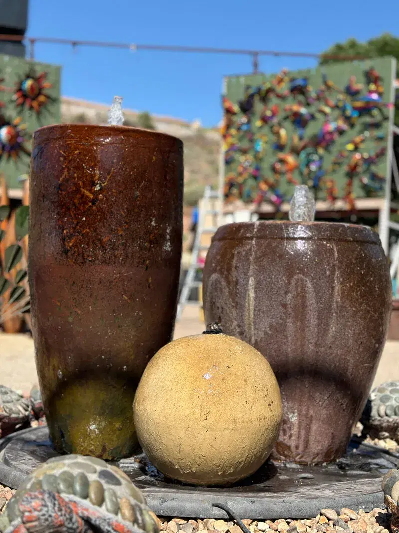 Triple water fountain