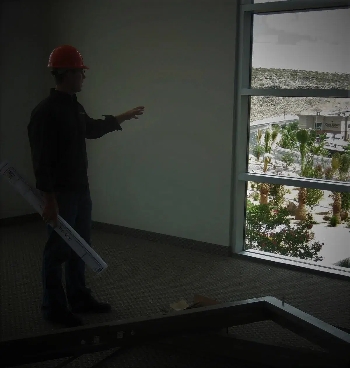 planner assessing an interior space